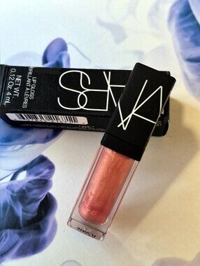 New +Box* NARS Travel Size Peachy Pink shimmer Lip Gloss (#Orgasm) 0.12 OZ=4ML